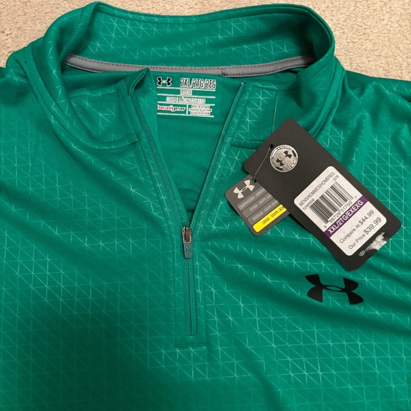 NWT Men's Under Armour Loose Fit Quarter Zip Heat Gear XXL - Picture 2 of 2